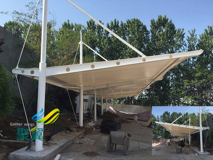 膜結構車棚傳統(tǒng)建筑風格模式|透光性