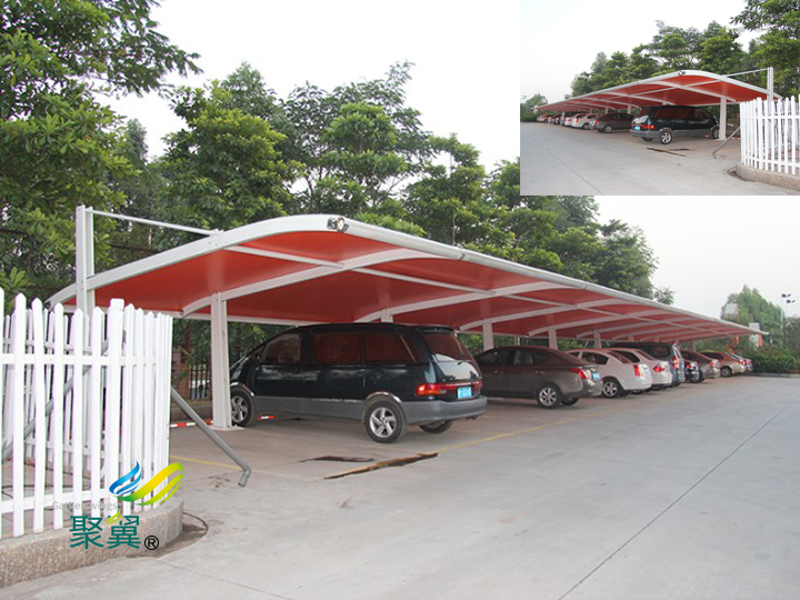  膜結(jié)構(gòu)車棚造型豐富多彩|膜材外觀潔凈美觀