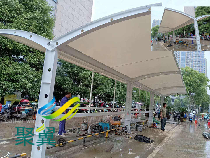  膜結(jié)構(gòu)工程搭建膜結(jié)構(gòu)車棚汽車停車棚售后無(wú)憂