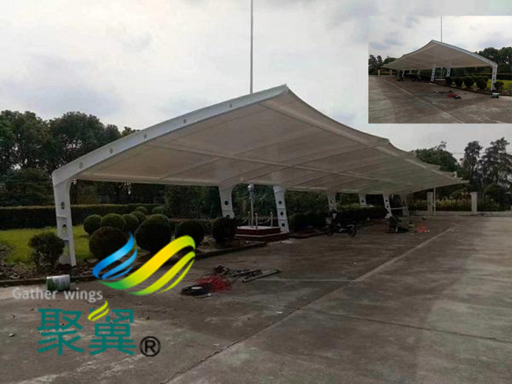 安裝膜結(jié)構(gòu)車棚停車棚景觀遮陽(yáng)雨棚好處及優(yōu)勢(shì)