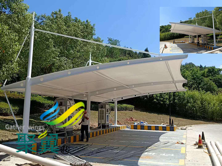 膜結(jié)構(gòu)汽車停車棚特點(diǎn)有哪些|設(shè)計(jì)包安裝