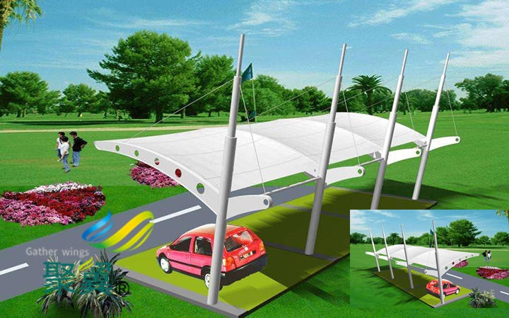  膜結(jié)構(gòu)車棚汽車棚頂棚面料都用哪些|汽車頂棚面料優(yōu)點(diǎn)