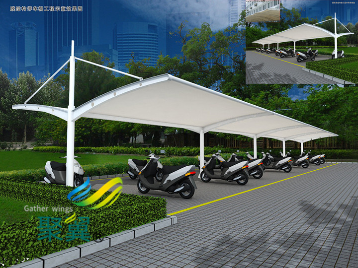  膜結(jié)構(gòu)車棚施工準備|汽車停車棚車棚防銹處理