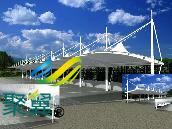 膜結(jié)構(gòu)車棚的搭建材料|汽車停車棚防震性強