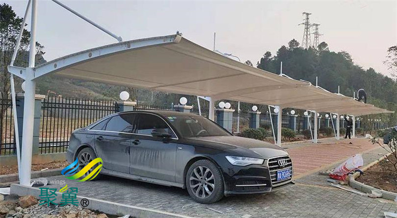 膜結(jié)構(gòu)汽車停車棚雨棚工藝原理及操作要點