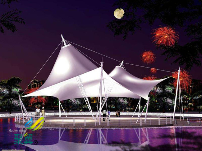 張拉膜結構建筑節(jié)能環(huán)保大跨度空間膜結構