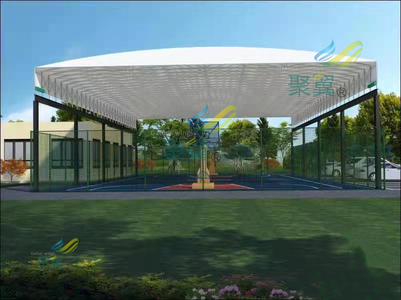 網(wǎng)球場(chǎng)電動(dòng)伸縮 推拉棚03